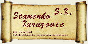 Stamenko Kuruzović vizit kartica